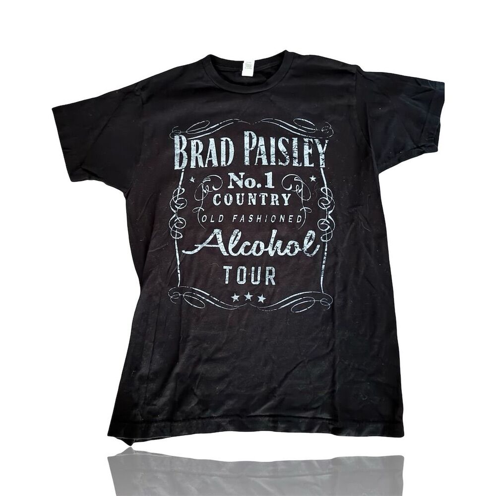 Brad Paisley No. 1 Country Tour T-Shirt Men's M Black Graphic Print